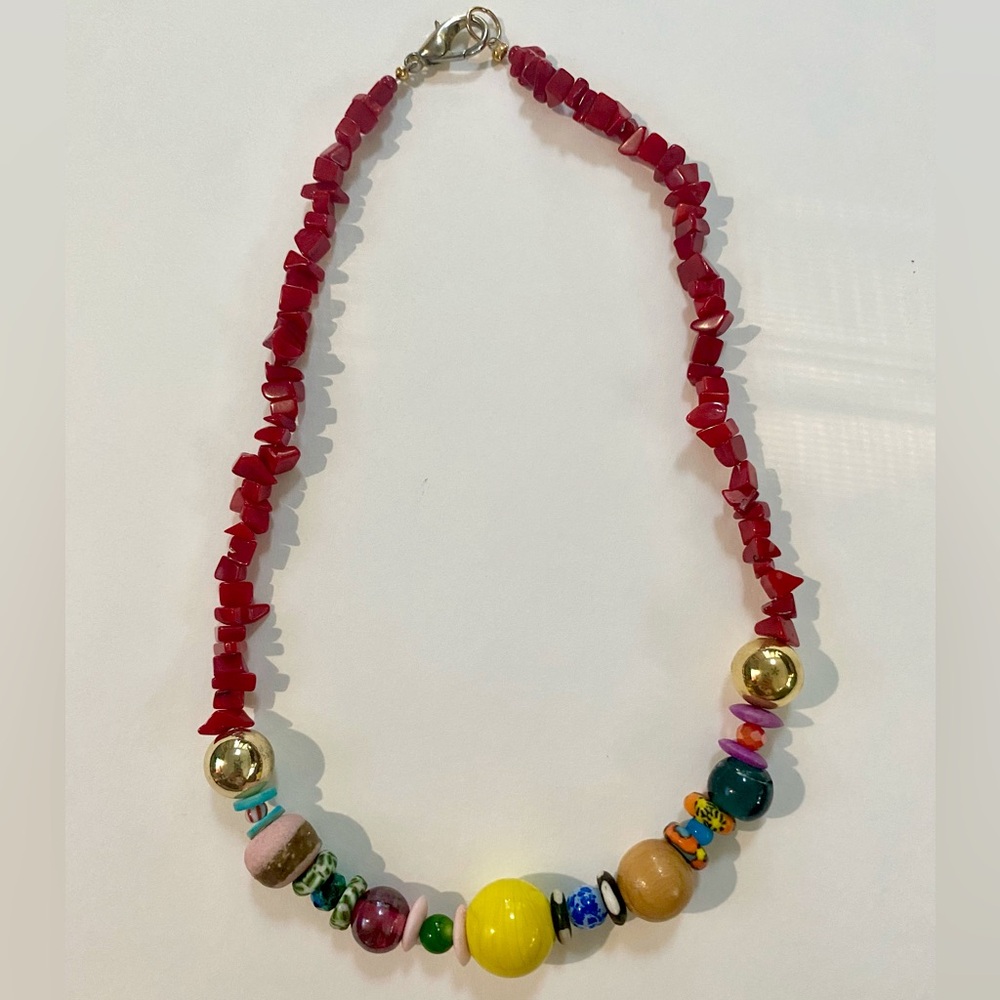 Hand Crafted Beaded Statement Necklace